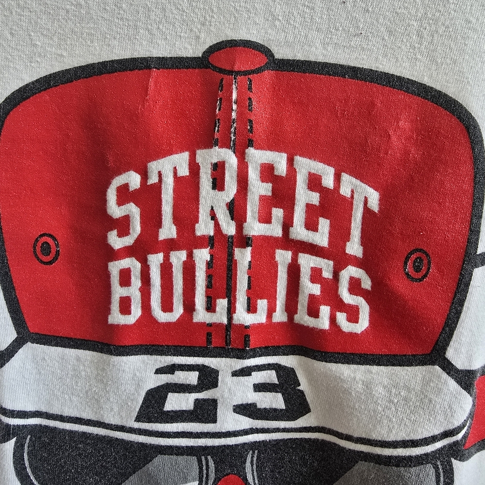 90s Inspired Chicago Bulls Street Bullies Gold Chain White‎ Graphic Tee 3XL - Picture 4 of 12
